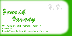 henrik varady business card